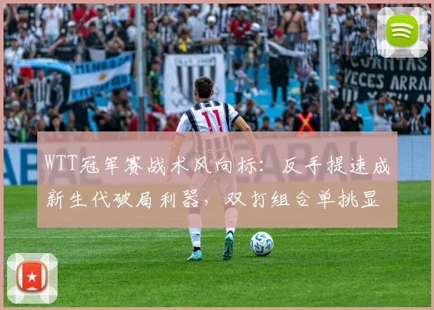 WTT冠军赛战术风向标：反手提速成新生代破局利器，双打组合单挑显威力